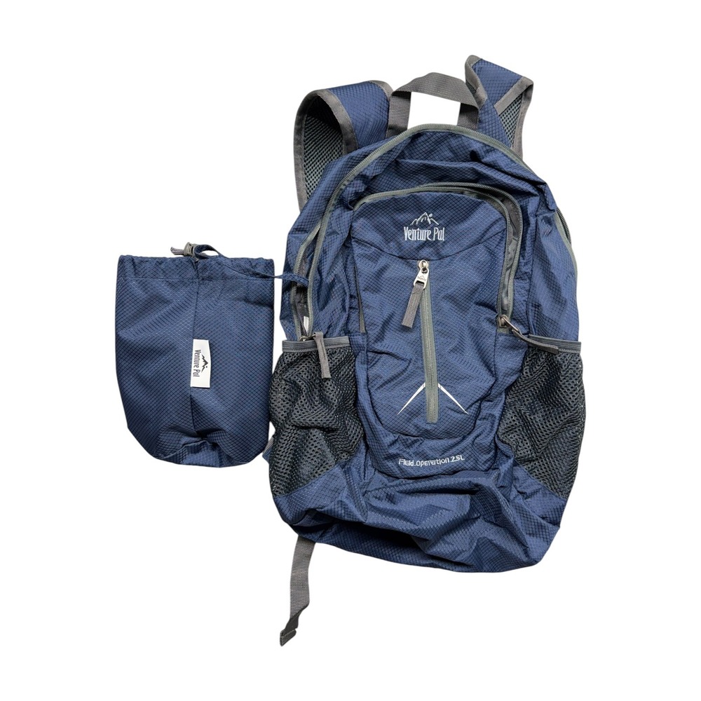 Venture Pal Field Operation 25L Packable Backpack Navy Blue Lightweight Hiking